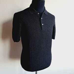 NEW Tagliatore Men's Italian Black Polo Shirt Size 50/M